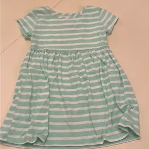 Mint and white striped dress